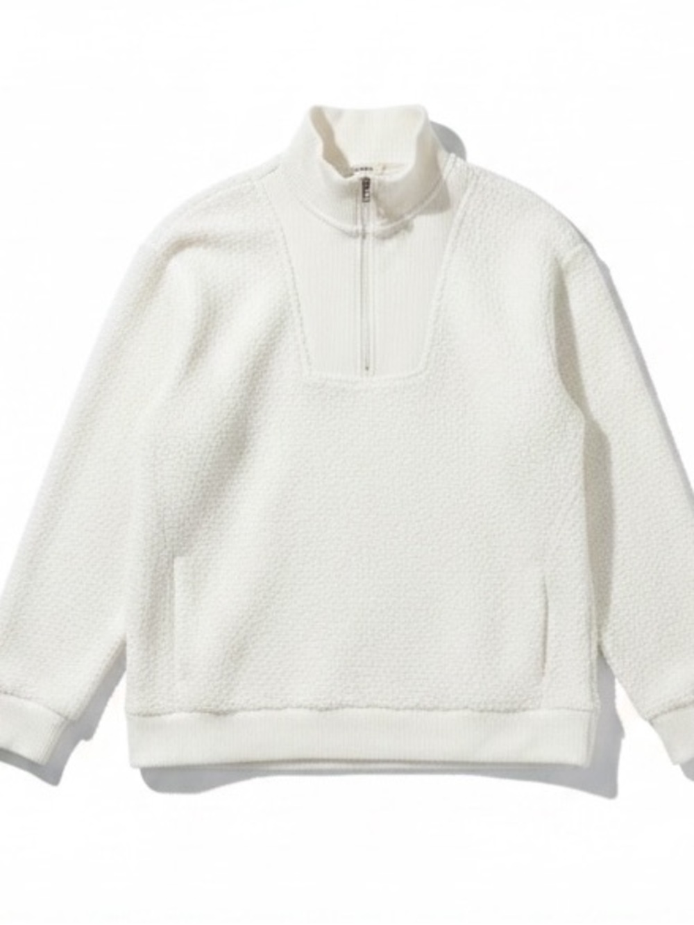 Aerie Sherpa Fleece Quarter Zip Pullover Women’s Size Small White